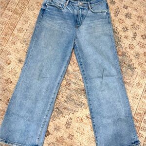 Ann Taylor unaltered The Wide Leg jean size 28/6 light blue